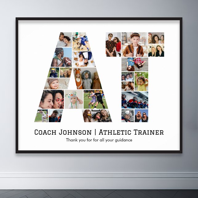 Athletic Trainer AT Farewell Foto Collage Poster (Von Creator hochgeladen)