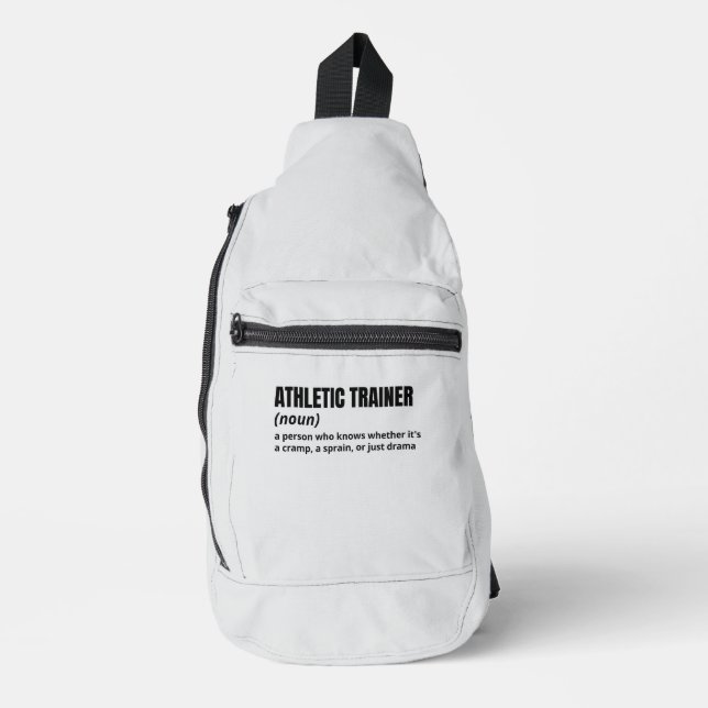 Athletic Trainer Spaß Definition Crossbody Bag (Vorderseite)