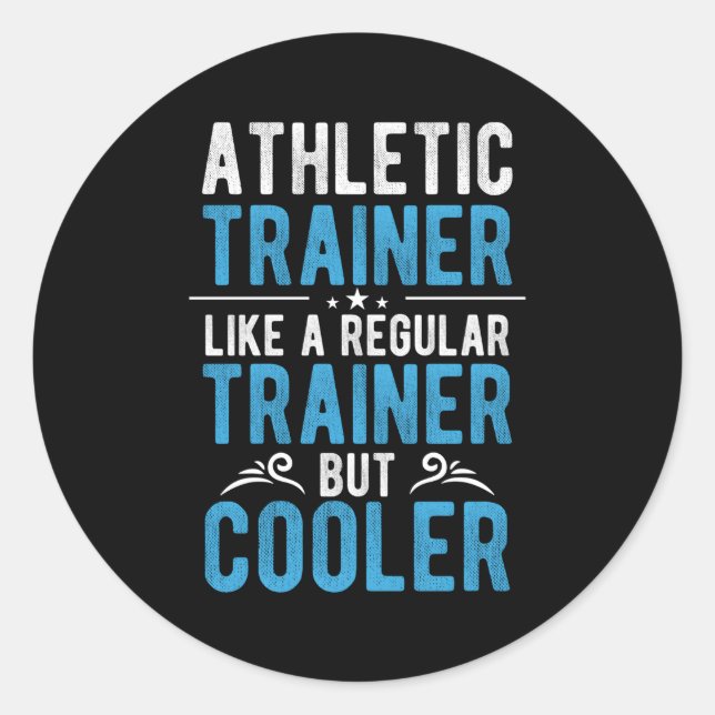 Athletic Trainer Sportschulung Runder Aufkleber (Vorderseite)