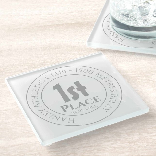Athletics 1. Preis Trophäe Award Glass Untersetzer (Von Creator hochgeladen)