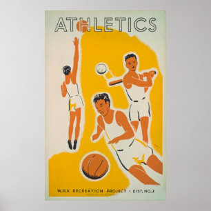 Athletics Recreation Vintage Poster