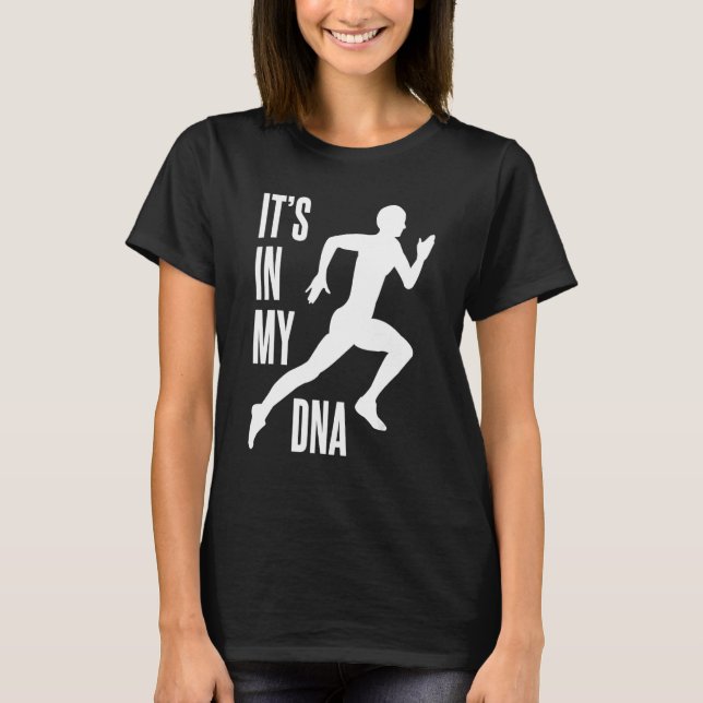 Athletics Sport Liebe Training Boys DNA läuft T-Shirt (Vorderseite)