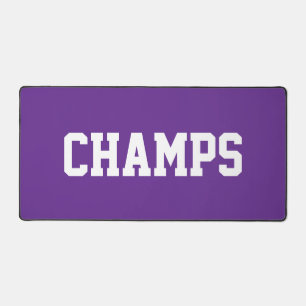 Athlétique Cool CHAMPS Texte Blanc Sur Violet Roya