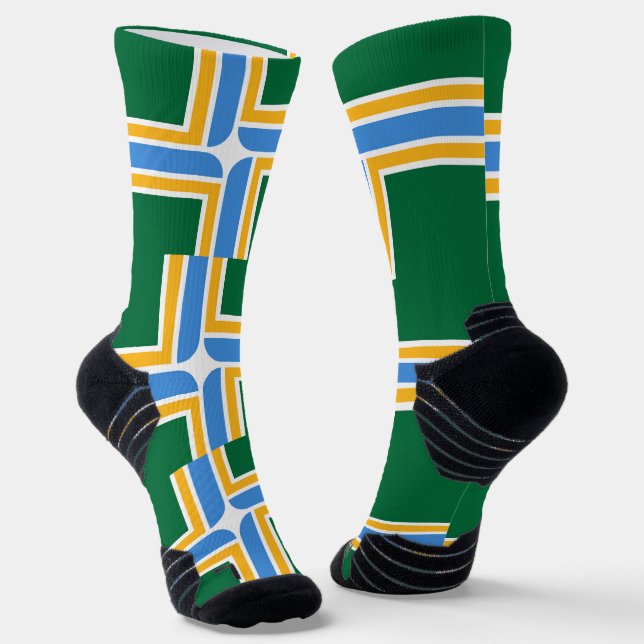 Athletische Crew Sock mit der Flagge von Portland  Socken (Gewinkelt)