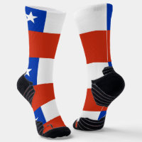 Athletische Crew Sock mit Fahne des Chilen