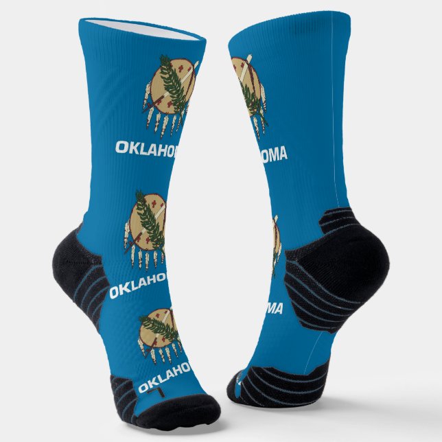 Athletische Crew Sock mit Fahne Oklahoma Socken (Gewinkelt)