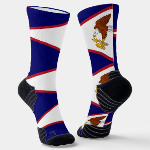 Athletische Crew Sock mit Fahne von Amerikanisch-S Socken