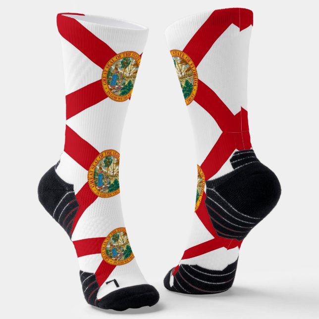 Athletische Crew Sock mit Fahne von Florida, USA Socken (Gewinkelt)