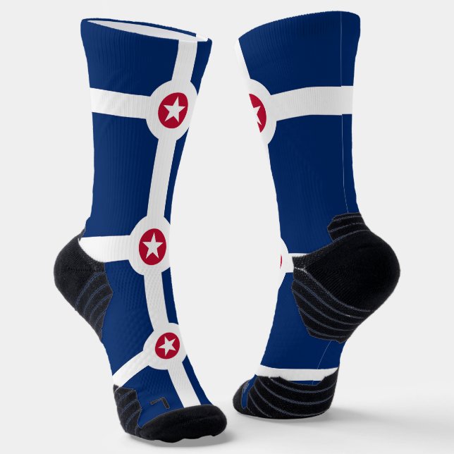 Athletische Crew Sock mit Fahne von Indianapolis,  Socken (Gewinkelt)