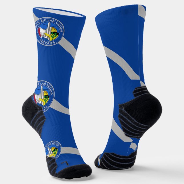 Athletische Crew Sock mit Fahne von Las Vegas Socken (Gewinkelt)