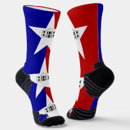 Athletische Crew Sock mit Fahne von San Antonio, U Socken