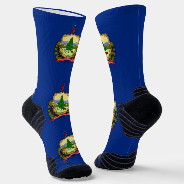 Athletische Crew Sock mit Fahne von Vermont, USA. Socken (Gewinkelt)