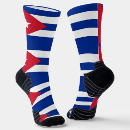 Athletische Crew Sock mit kubanischer Flagge Socken