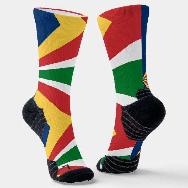 Athletische Crew Sock mit Seychellischen Farben Socken (Gewinkelt)