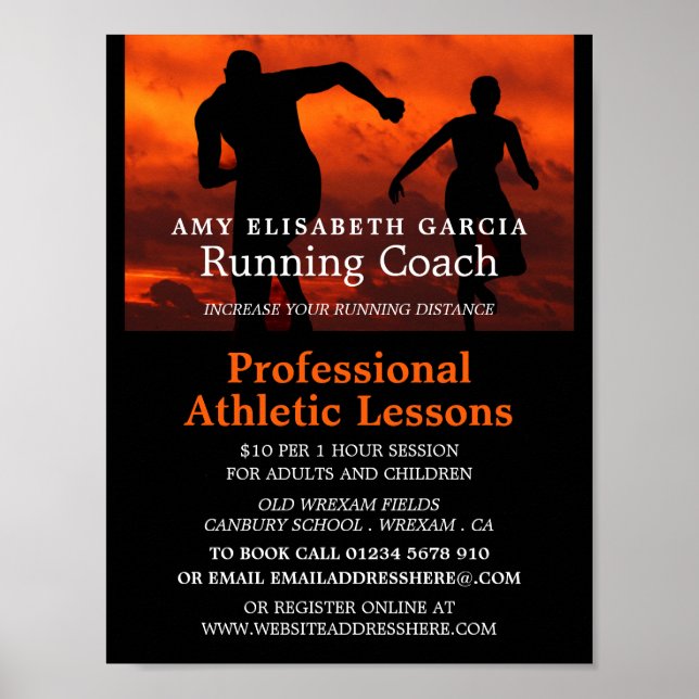 Athletische Silhouetten, Leichtathletik-Lektion We Poster (Vorne)