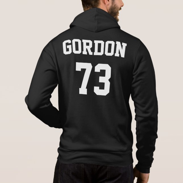 Athletischer Individuelle Name und Anzahl Hoodie (Rückseite)