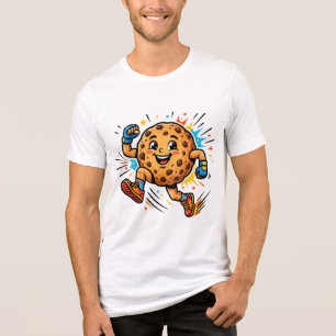 Athletischer Schokoladen-Chip-Kookie-Lauftrickfilm Tri-Blend Shirt