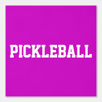 Athletischer weißer PICKLEBALL-Text auf hellrosa