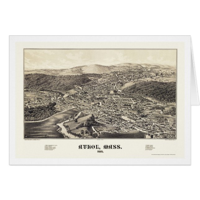 Athol, carte panoramique de mA - 1887 (Devant horizontal)