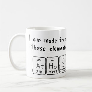 Athos nom de table périodique mug