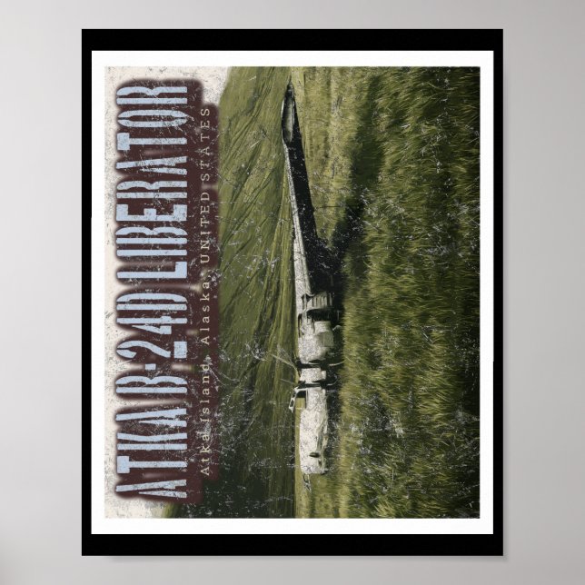 ATKA B-24D LIBERATOR BOMBER AIRCRAFT - PAZIFISCHER POSTER (Vorne)