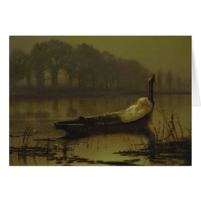 Atkinson Grimshaw Lady of Shalott CC0536 Card (Vorderseite (Horizontal))