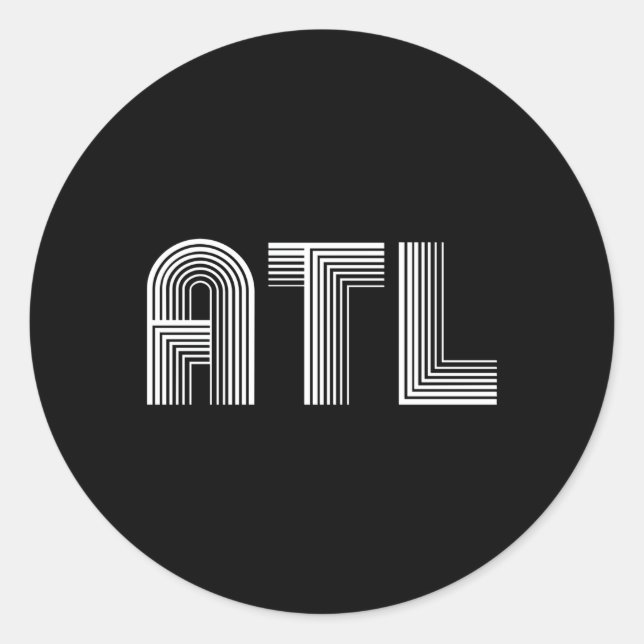 Atl Atlanta A Runder Aufkleber (Vorderseite)