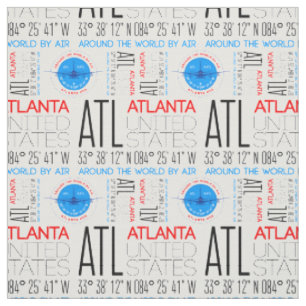 ATL, Atlanta, reist die Welt nach Muster Stoff