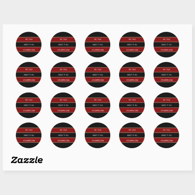 ATL ON FIRE STICKERS - ATLANTA UNIQUE PODCAST (Feuille)