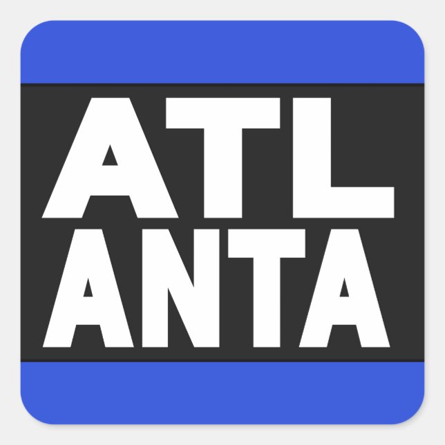 Atlanta 2 Blue Quadratischer Aufkleber (Vorderseite)