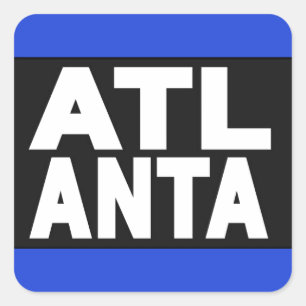 Atlanta 2 Blue Quadratischer Aufkleber