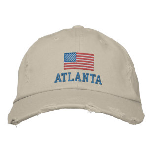 Atlanta American Flag Baseball Cap Bestickte Baseballkappe