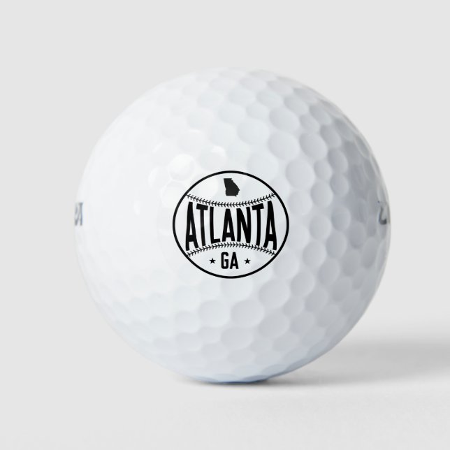 Atlanta Baseball Themed Golfball (Vorderseite)