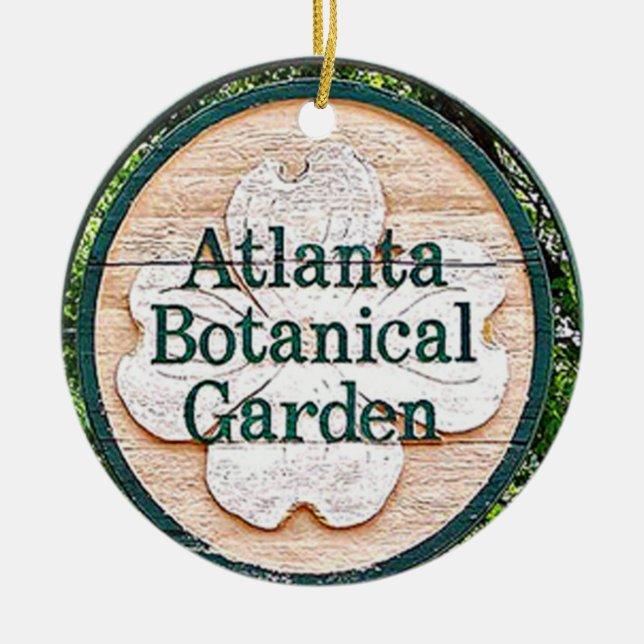 Atlanta Botanischer Garten Weihnachtsdekoration Keramikornament (Vorne)
