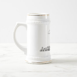 Atlanta Brautparty Geschenk Skyline Personalisiert Bierglas