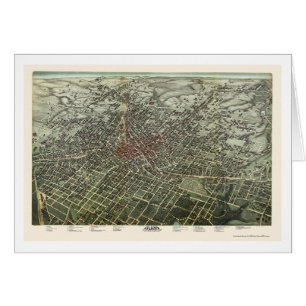 Atlanta, carte panoramique de GA - 1892