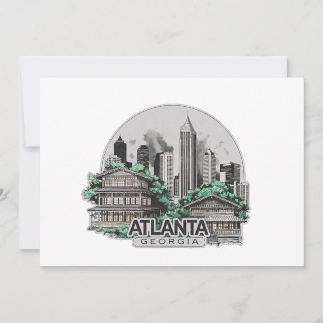 Atlanta City Georgia USA Einladung (Vorderseite)