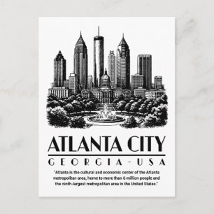 Atlanta City Georgia USA Postkarte