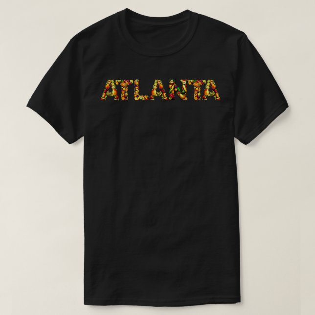 Atlanta City Obststil T-Shirt (Design vorne)
