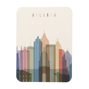 Atlanta   City Skyline Magnet