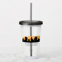 Atlanta City Skyline Map Koordinaten
