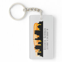 Atlanta City Skyline Map Koordinaten