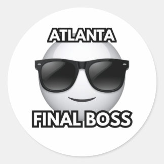 Atlanta Endgegner Cooles Emoji-Sticker Runder Aufkleber