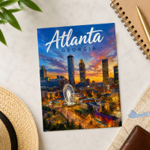 Atlanta Fußball 2026 Georgia Gastgeberstadt Postka