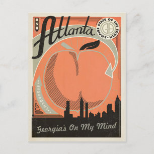 Atlanta, GA - Georgia liegt mir am Herzen Postkarte