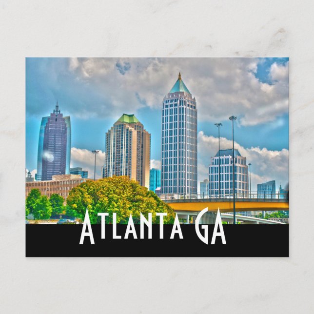 Atlanta GA Postkarte (Vorderseite)