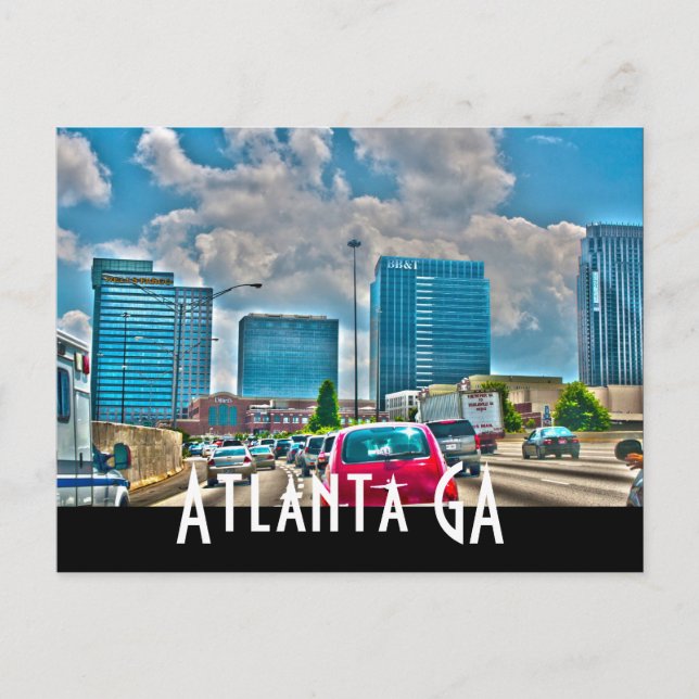 Atlanta GA Postkarte (Vorderseite)