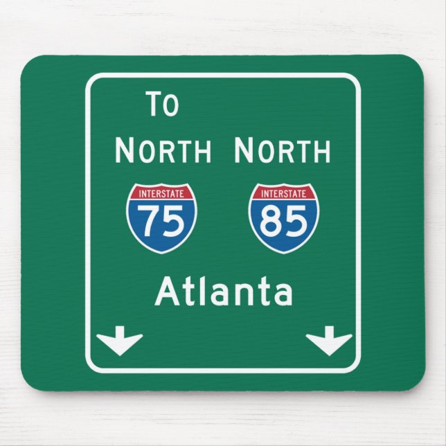 Atlanta, GA-Verkehrsschild Mousepad (Vorne)