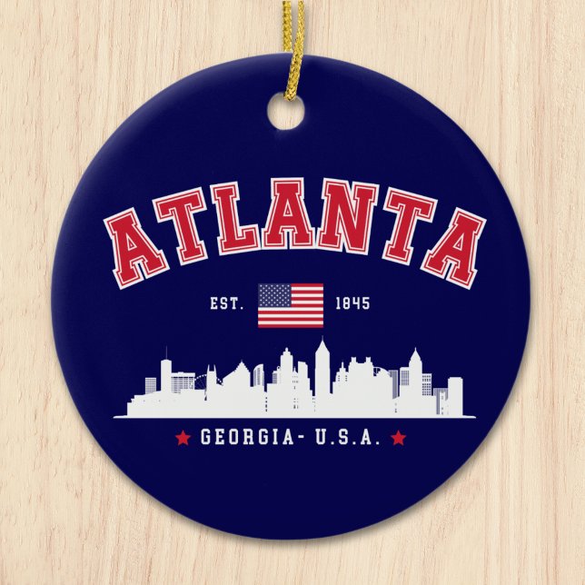 Atlanta Georgia Architectural Skyline Keramik Ornament (Von Creator hochgeladen)