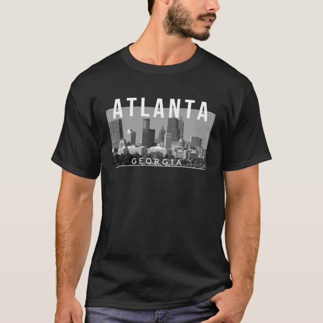 Atlanta Georgia ATL Die Skyline der Stadt T-Shirt (Vorderseite)